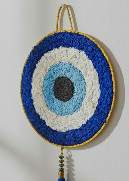 The Guardian Eye | Handmade Paper-Pulp Evil Eye Wall Hanging for Home Decoration